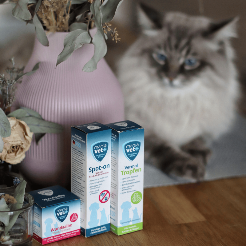 Marsavet Vermal Druppels – Na Wormbesmetting 50 ml – with cat