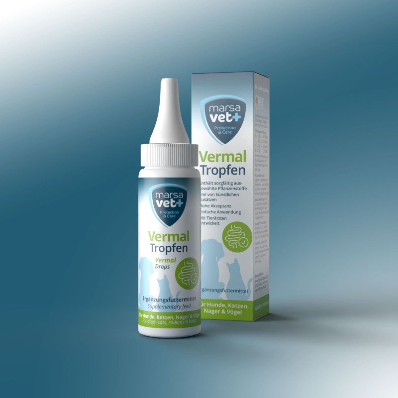 Marsavet Vermal Druppels – Na Wormbesmetting 50 ml – product close-up